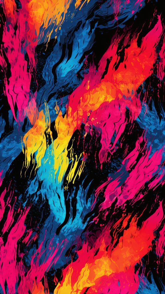 Blue of fire pattern backgrounds abstract painting. AI generated Image by rawpixel.