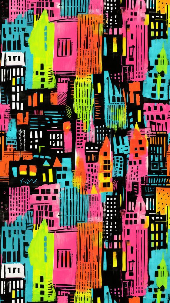 Buildings pattern backgrounds abstract graphics. AI generated Image by rawpixel.