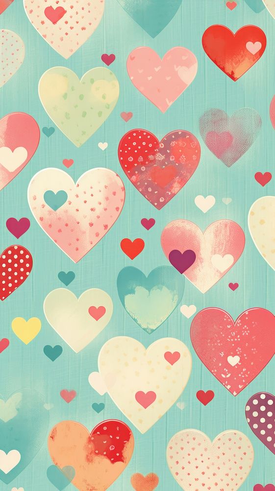 Heart vintage wallpaper backgrounds creativity | Free Photo