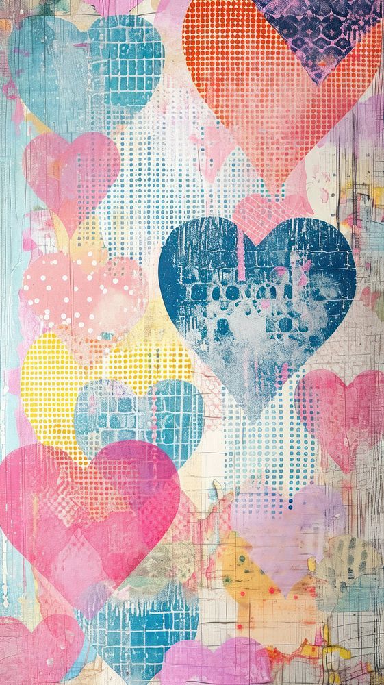 Heart vintage wallpaper backgrounds creativity textured.