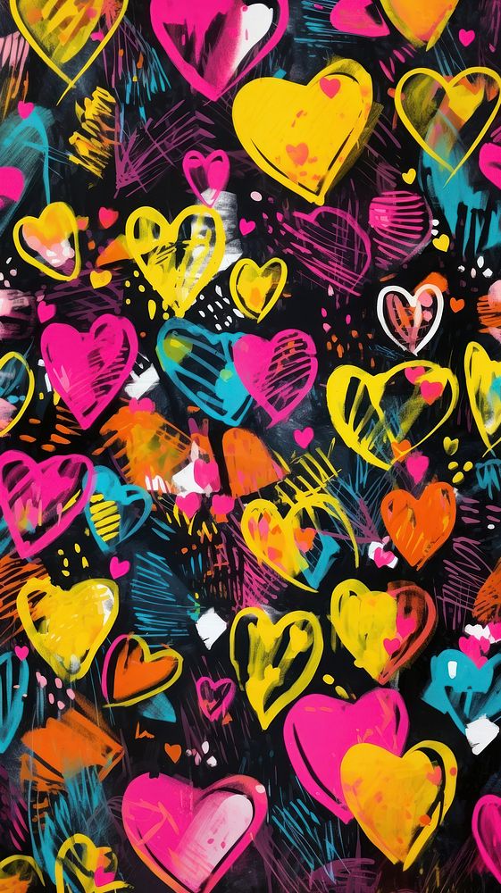 Heart pattern backgrounds creativity abundance. AI generated Image by rawpixel.