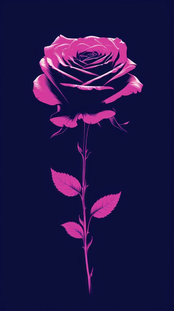  Minimal of a purple rose flower plant inflorescence. AI generated Image by rawpixel.