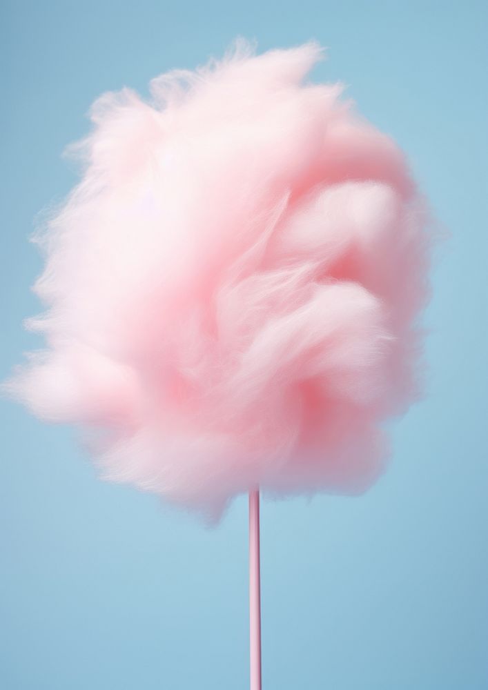  A cotton candy floss red confectionery softness. AI generated Image by rawpixel.