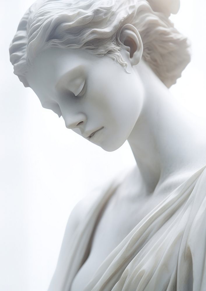  A clean statue of a woman sculpture art representation. AI generated Image by rawpixel.