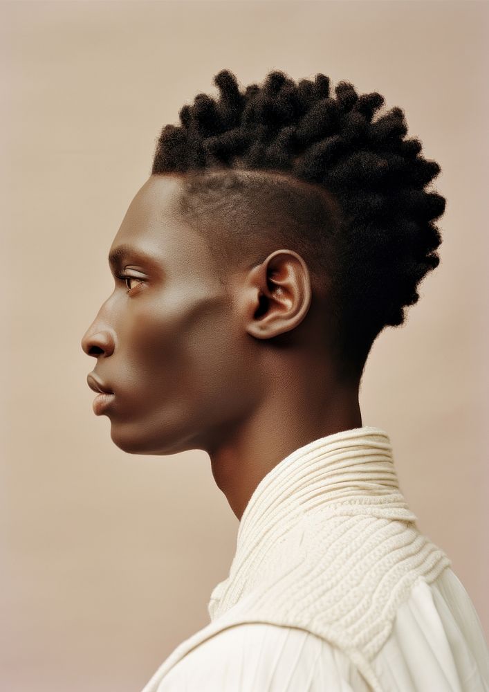 A african men hairstyle portrait photo hairdresser.