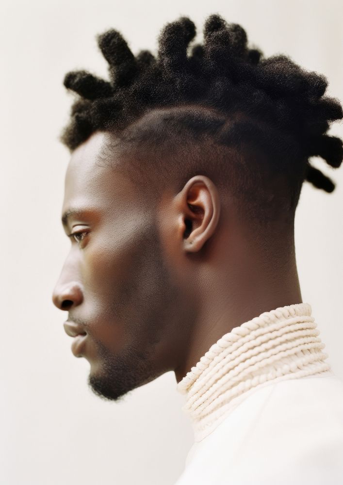 A african men hairstyle hairdresser headshot portrait.