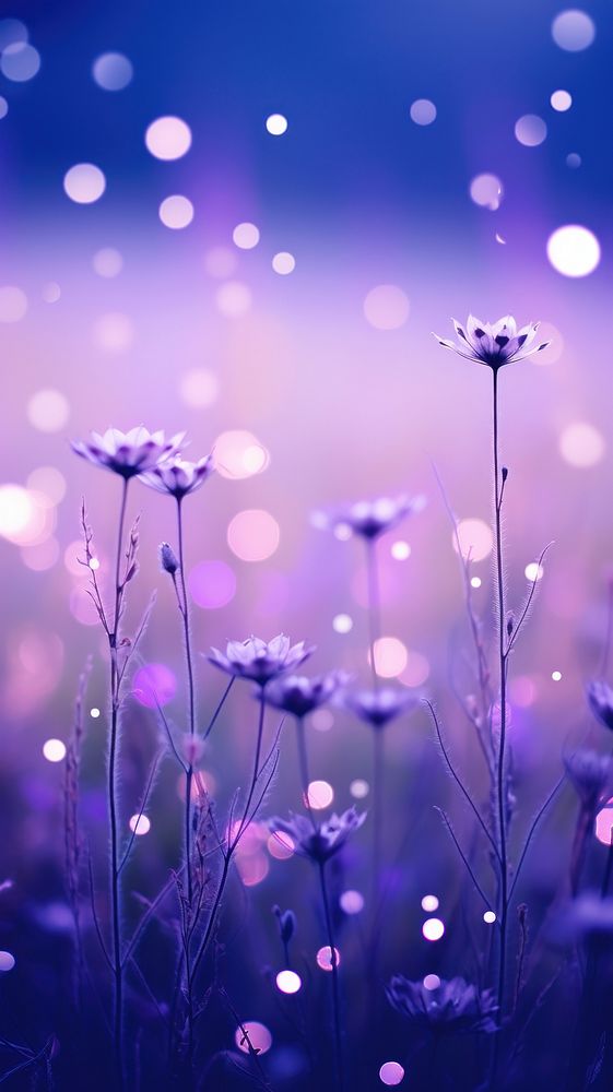  Purple meadow night backgrounds outdoors. AI generated Image by rawpixel.