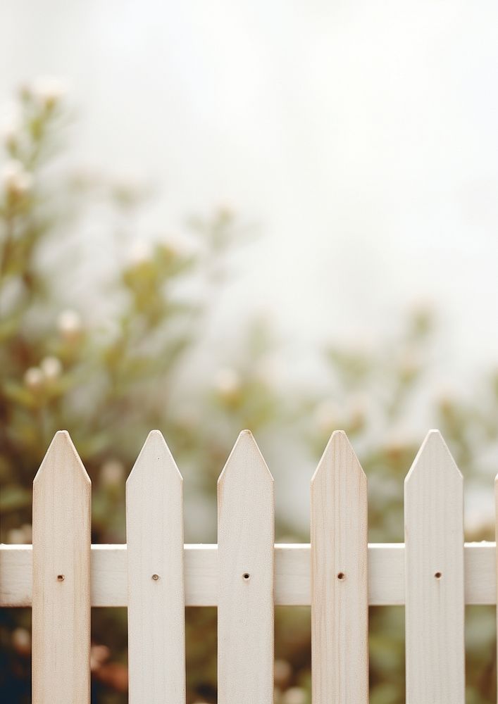  Wooden fence in graden outdoors nature architecture. AI generated Image by rawpixel.