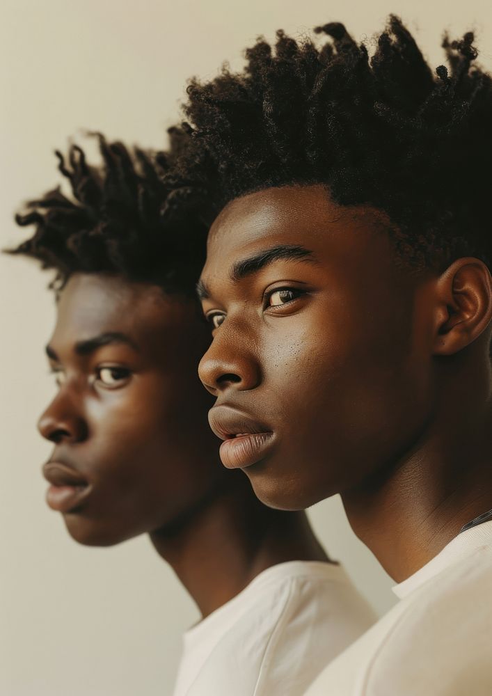 African american man teenage with makeups portrait photo men.