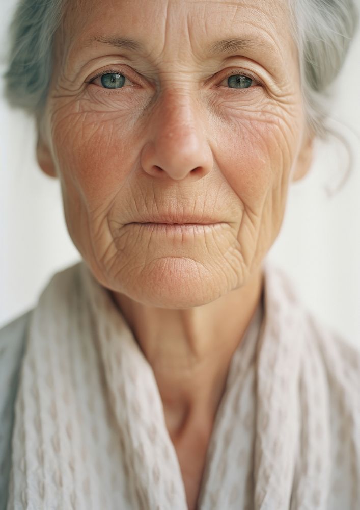 A elderly woman neck photography portrait adult.