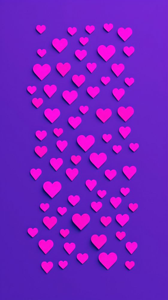  Heart and star pattern purple backgrounds abundance. AI generated Image by rawpixel.