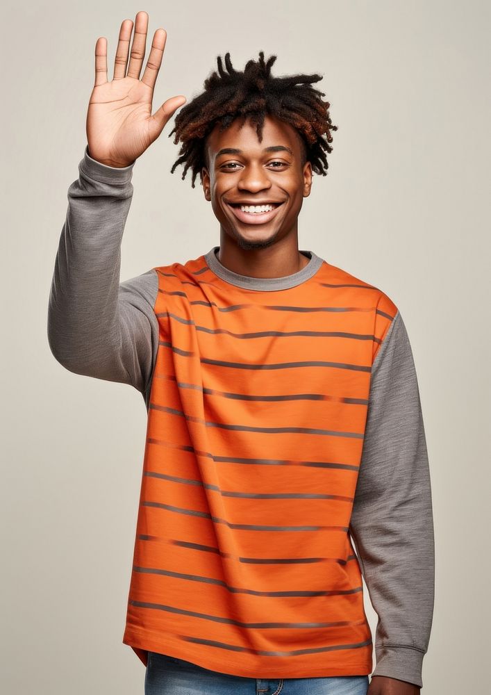 African American man teenage laughing portrait smile.