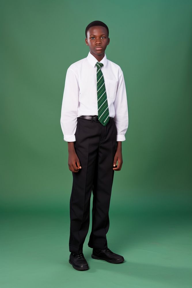African student standing portrait shirt.