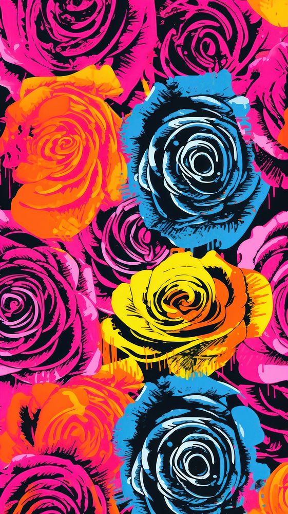 Rose pattern backgrounds abstract graphics. AI generated Image by rawpixel.