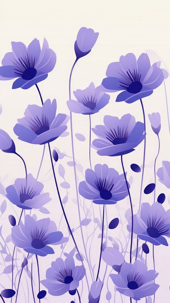  Illustration of purple flowers backgrounds pattern petal. AI generated Image by rawpixel.