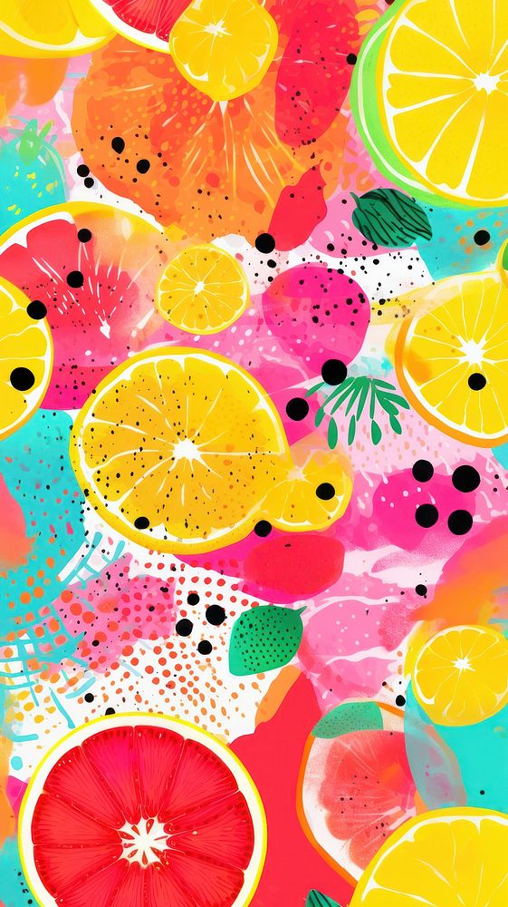 Summer of fruits pattern backgrounds abstract. AI generated Image by rawpixel.