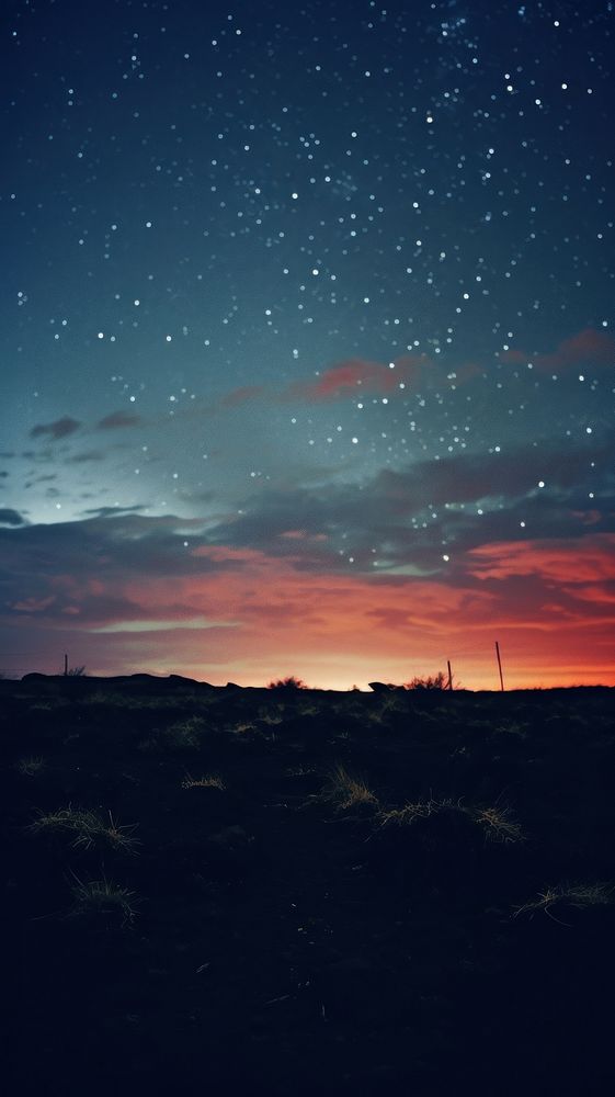 Photography of a night sky nature landscape outdoors.