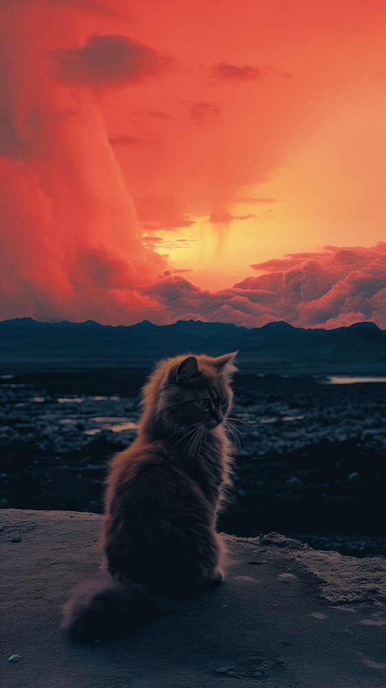 Photography of a cat nature landscape outdoors.