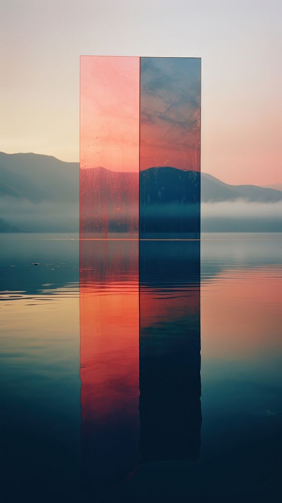 Photography of a lake landscape nature red.
