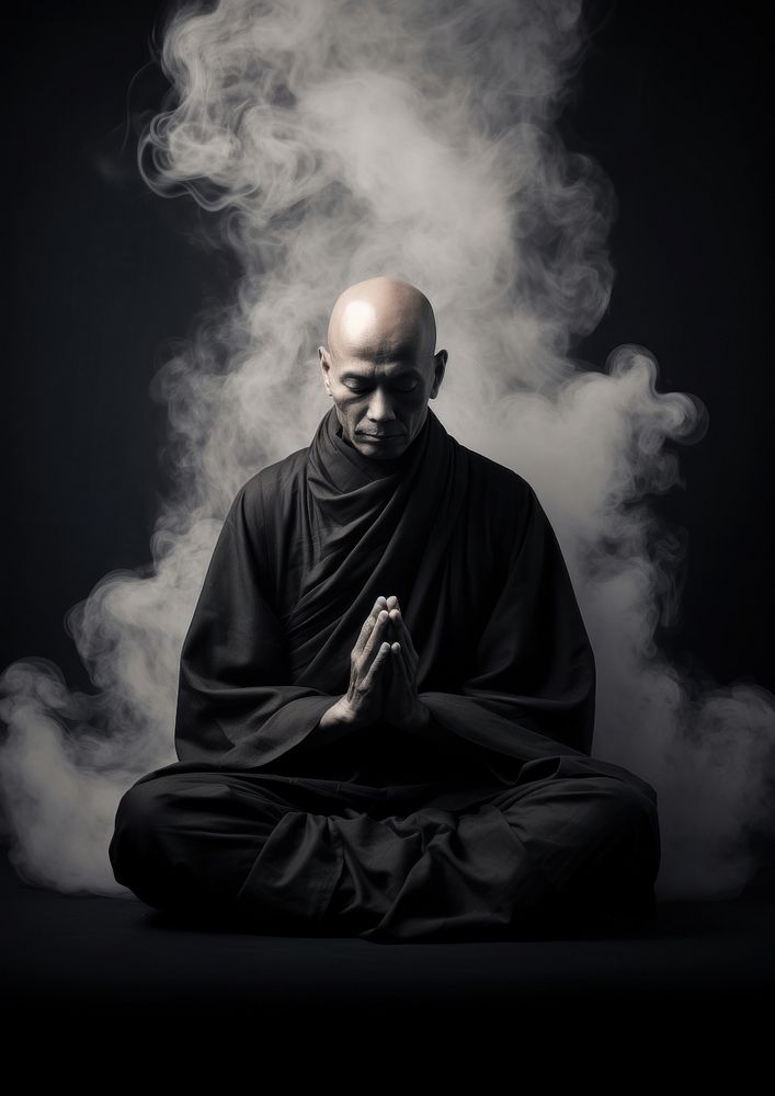 Elder monk monochrome adult black.