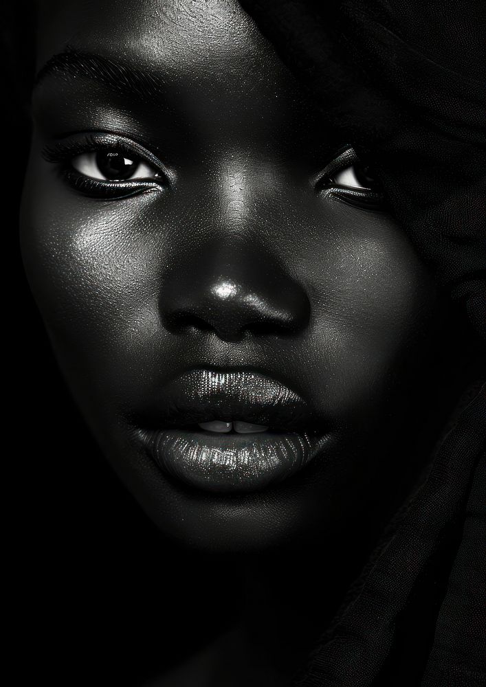 African woman photography monochrome portrait.