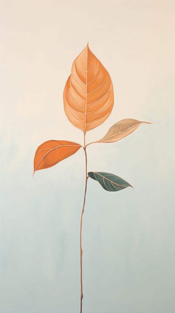 Leaf painting plant tree.