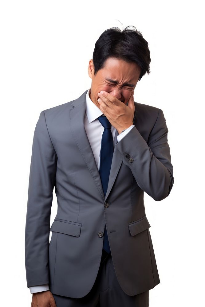 Thai business man crying worried adult men. AI generated Image by rawpixel.
