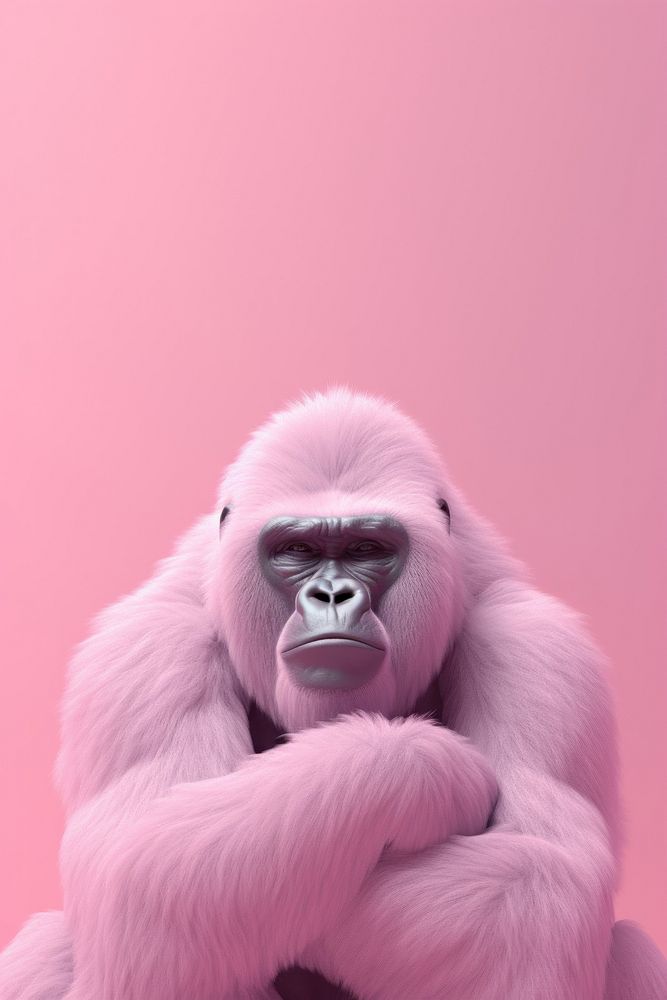 Gorilla mammal monkey animal. AI generated Image by rawpixel.