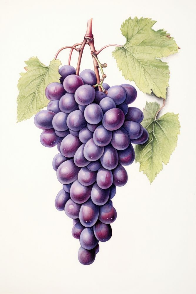 Grape grapes drawing sketch.