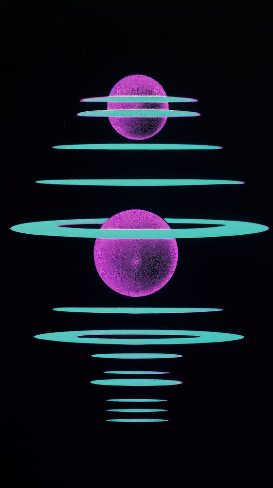  Saturn purple astronomy light. AI generated Image by rawpixel.