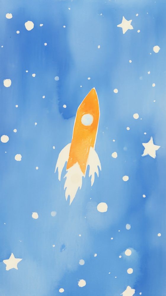  Rocket in galaxy star astronomy science. AI generated Image by rawpixel.