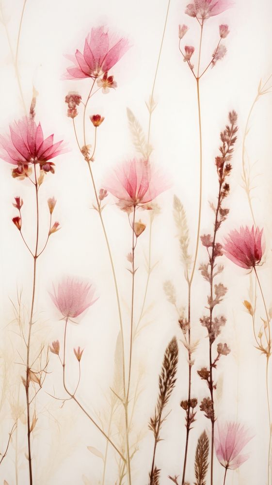 PNG Real pressed pink flowers backgrounds blossom pattern. AI generated Image by rawpixel.
