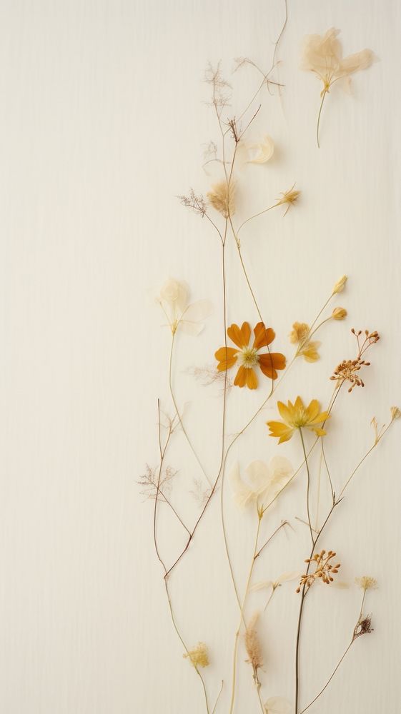 PNG Real pressed spring flowers wall pattern plant. AI generated Image by rawpixel.