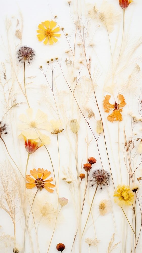 PNG Real pressed wild flowers backgrounds pattern plant. AI generated Image by rawpixel.
