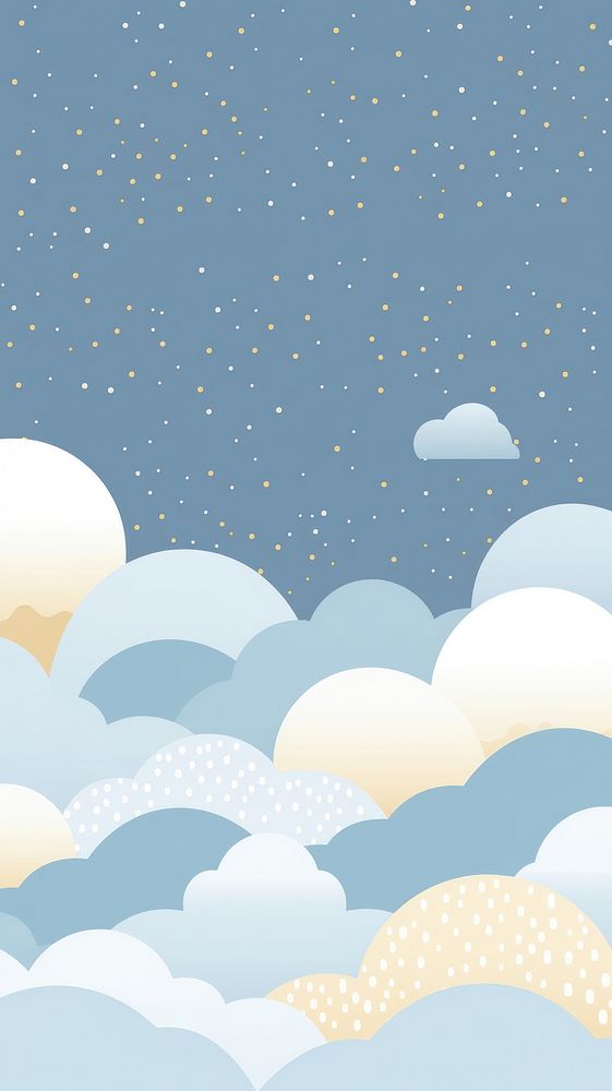  Cute moon backgrounds outdoors pattern. AI generated Image by rawpixel.