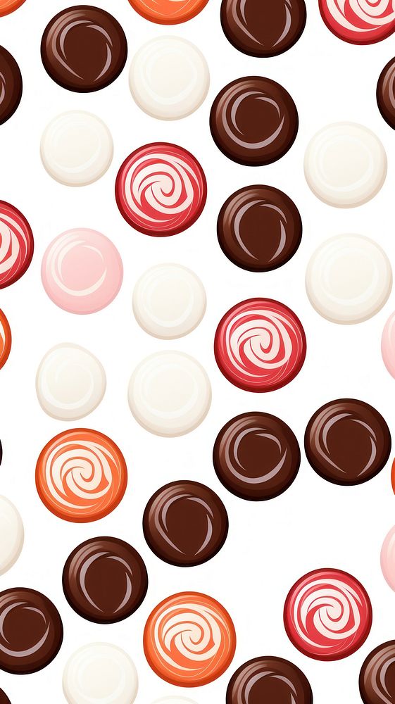  Cute assortment of fine chocolate candies confectionery backgrounds pattern. AI generated Image by rawpixel.