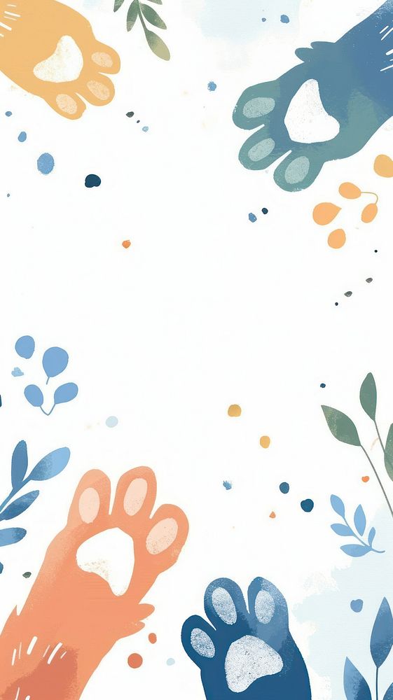 Cat paws backgrounds pattern paper.