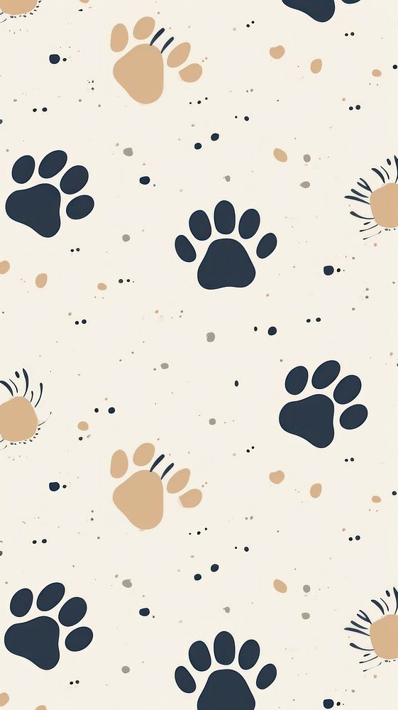 Cat paws backgrounds footprint pattern.
