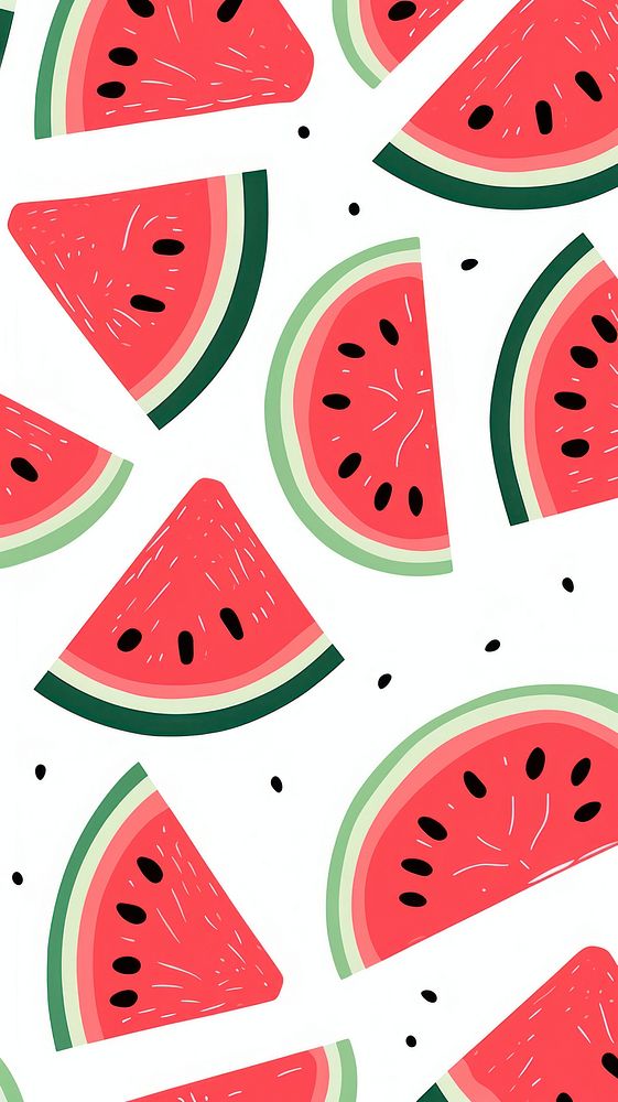  Watermelon pattern fruit plant. AI generated Image by rawpixel.