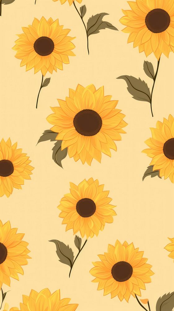  Sunflower wallpaper petal plant. AI generated Image by rawpixel.