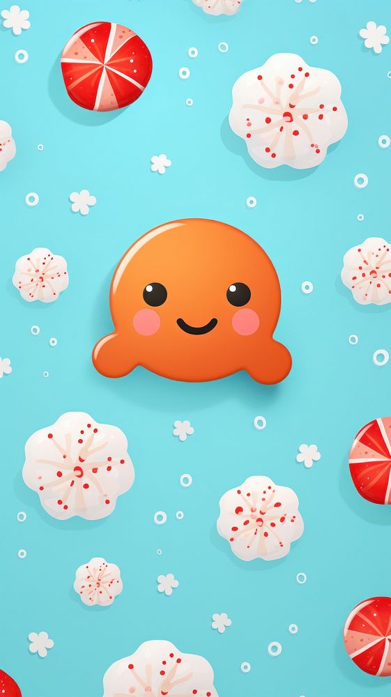  Cute Summer anthropomorphic confectionery underwater. AI generated Image by rawpixel.