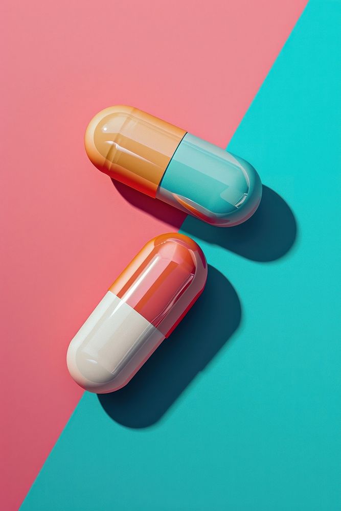Medicine and capsule pill antioxidant medication. AI generated Image by rawpixel.