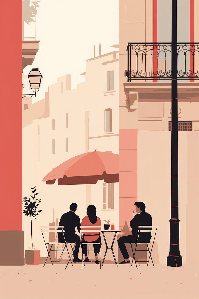 Spain cafe architecture restaurant. AI generated Image by rawpixel.