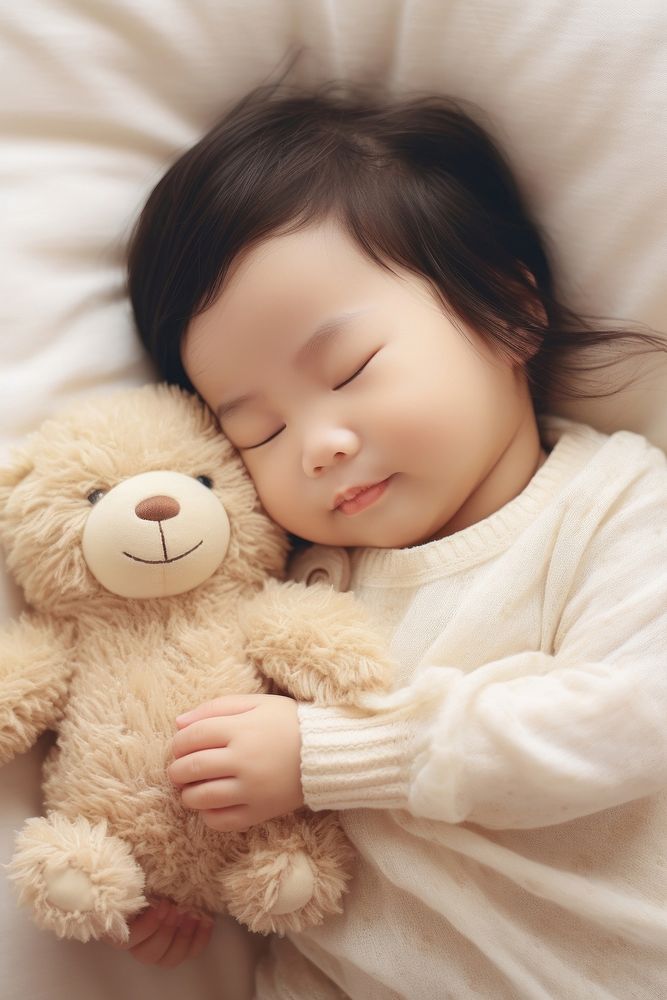 New born asian baby girl sleep sleeping portrait blanket.