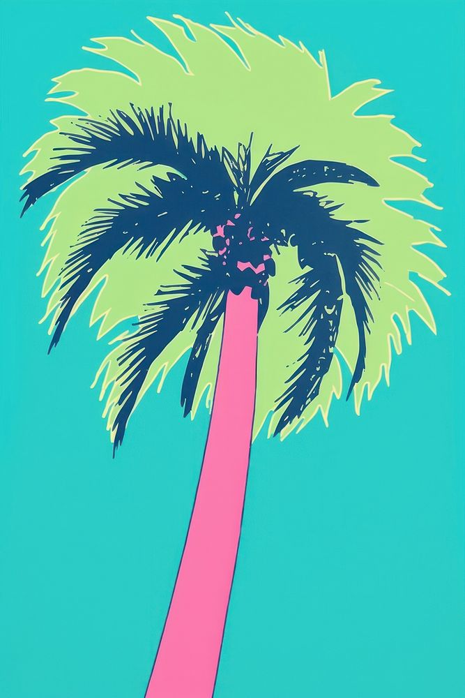 Summer palm tree outdoors plant creativity.