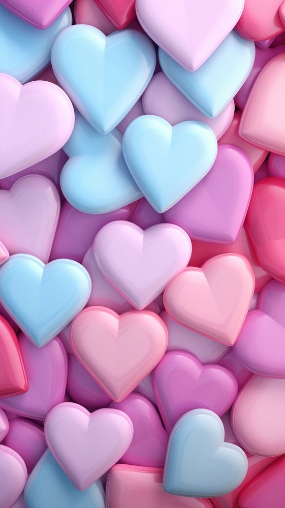  Multicolored Heart heart confectionery backgrounds. AI generated Image by rawpixel.