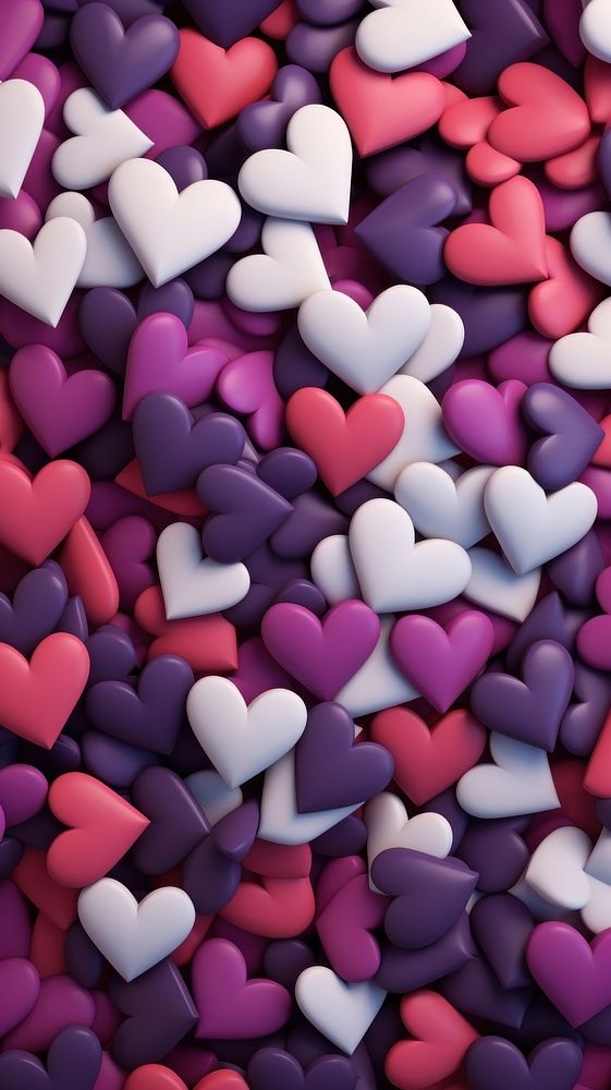  Multicolored Heart heart backgrounds purple. AI generated Image by rawpixel.