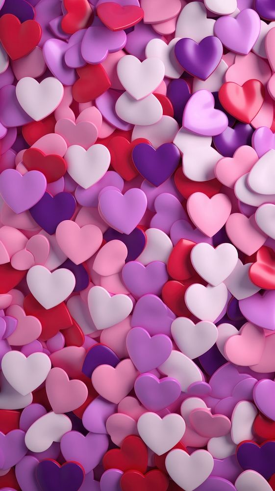  Multicolored Heart backgrounds heart love. AI generated Image by rawpixel.