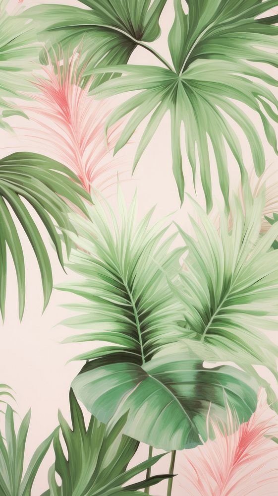  Tropical wallpaper tropics pattern nature. AI generated Image by rawpixel.