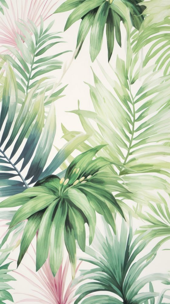  Tropical wallpaper outdoors tropics pattern. AI generated Image by rawpixel.
